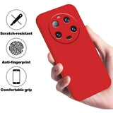 Husa de Protectie, Vivimall, pentru Xiaomi 14 Ultra, Liquid Silicone, cu Microfibra pe Interior, Protectie Antisoc, Compatibil Incarcare Wireless, Rosu - vivimall.ro