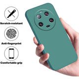 Husa de Protectie, Vivimall, pentru Xiaomi 14 Ultra, Liquid Silicone, cu Microfibra pe Interior, Protectie Antisoc, Compatibil Incarcare Wireless, Verde - vivimall.ro