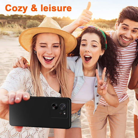 Husă Xiaomi Redmi 13T Liquid Silicone negru, vedere spate cu decupaj modul foto