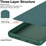 Husa de Protectie, Vivimall, pentru Xiaomi Redmi 13T, Liquid Silicone, cu Microfibra pe Interior, Protectie Antisoc, Compatibil Incarcare Wireless, Verde - vivimall.ro