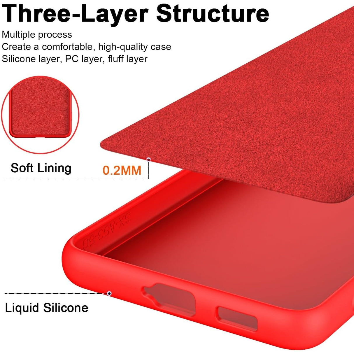 Husa de Protectie, Vivimall, pentru Xiaomi Redmi 13T, Liquid Silicone, cu Microfibra pe Interior, Protectie Antisoc, Compatibil Incarcare Wireless, Rosu - vivimall.ro