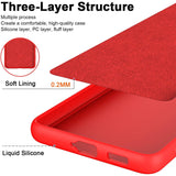 Husa de Protectie, Vivimall, pentru Xiaomi Redmi 13T, Liquid Silicone, cu Microfibra pe Interior, Protectie Antisoc, Compatibil Incarcare Wireless, Rosu - vivimall.ro