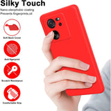 Husa de Protectie, Vivimall, pentru Xiaomi Redmi 13T, Liquid Silicone, cu Microfibra pe Interior, Protectie Antisoc, Compatibil Incarcare Wireless, Rosu - vivimall.ro