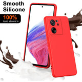 Husa de Protectie, Vivimall, pentru Xiaomi Redmi 13T, Liquid Silicone, cu Microfibra pe Interior, Protectie Antisoc, Compatibil Incarcare Wireless, Rosu - vivimall.ro