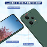Husa de Protectie, Vivimall, pentru Xiaomi Redmi Note 12 Pro 5G, Liquid Silicone, cu Microfibra pe Interior, Protectie Antisoc, Compatibil Incarcare Wireless, Verde - vivimall.ro