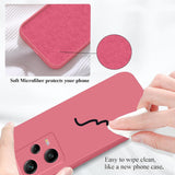 Husa de Protectie, Vivimall, pentru Xiaomi Redmi Note 12 Pro 5G, Liquid Silicone, cu Microfibra pe Interior, Protectie Antisoc, Compatibil Incarcare Wireless, Rosu Camellia - vivimall.ro