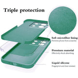 Husa de Protectie, Vivimall, pentru Xiaomi Redmi Note 13 5G, Liquid Silicone, cu Microfibra pe Interior, Protectie Antisoc, Compatibil Incarcare Wireless, Verde - vivimall.ro