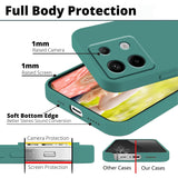 Husa de Protectie, Vivimall, pentru Xiaomi Redmi Note 13 5G, Liquid Silicone, cu Microfibra pe Interior, Protectie Antisoc, Compatibil Incarcare Wireless, Verde - vivimall.ro