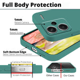 Husa de Protectie, Vivimall, pentru Xiaomi Redmi Note 13 Pro Plus 5G, Liquid Silicone, cu Microfibra pe Interior, Protectie Antisoc, Compatibil Incarcare Wireless, Verde - vivimall.ro