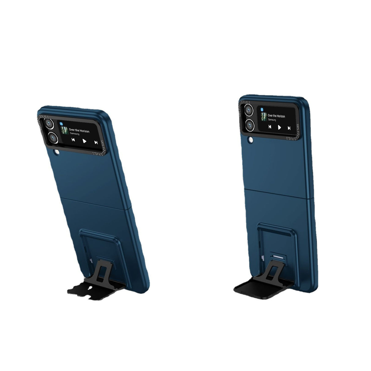 Husa de protectie Flippy, Pliere Tridimensionala, Multifunctionala, PC, pentru  Samsung Galaxy Z Flip 3 , Albastru - vivimall.ro