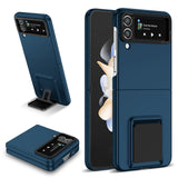 Husa de protectie Flippy, Pliere Tridimensionala, Multifunctionala, PC, pentru  Samsung Galaxy Z Flip 3 , Albastru - vivimall.ro