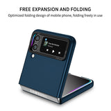 Husa de Protectie, Vivimall, pentru Samsung Galaxy Z Flip 5, din PC, cu Pliere Tridimensionala, Multifunctionala, Albastra - vivimall.ro