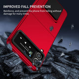 Husa de Protectie, Vivimall, pentru Samsung Galaxy Z Flip 5, din PC, cu Pliere Tridimensionala, Multifunctionala, Rosie - vivimall.ro