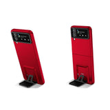 Husa de Protectie, Vivimall, pentru Samsung Galaxy Z Flip 5, din PC, cu Pliere Tridimensionala, Multifunctionala, Rosie - vivimall.ro