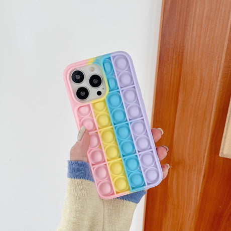 Husa de protectie Flippy Pop It compatibila cu Apple iPhone 13 Pro Max,Model 8,Multicolor - vivimall.ro