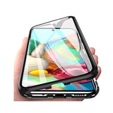 Husa de protectie Magnetic 360, Folie sticla inclusa, pentru Apple iPhone 7 Plus, Negru - vivimall.ro