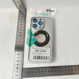 Husa de Protectie MagSafe Compatibila cu iPhone 15 Pro Max, Vivimall, Carcasa din Metal, Incarcare Wireless, Acoperire Completa, Protectie Camera, Antisoc, Antizgariere, Antialunecare, Gri Metalizat - vivimall.ro
