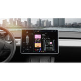 Husa de Protectie Margini Ecran Frontal Tesla, Flipp, Compatibil cu Tesla Model 3/Y, din TPE, Gri - vivimall.ro