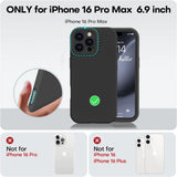 Husă matte TPU neagră iPhone 16 Pro Max, vedere laterală, design subțire și flexibil