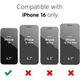 Husă de protecție matte TPU neagră Apple iPhone 16, imagine de ansamblu lifestyle