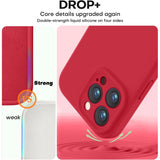Husa de Protectie Matte TPU, Vivimall, pentru OnePlus Nord CE3 Lite, Protectie Camera, Antisoc, Antizgariere, Antialunecare, Acoperire Completa, Rosu - vivimall.ro