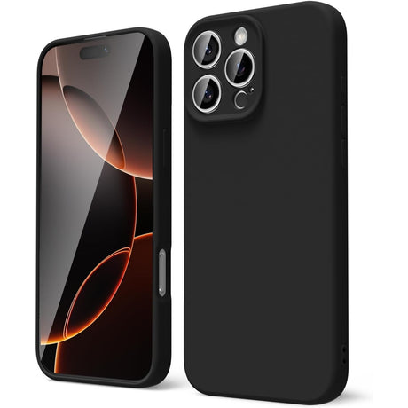 Husă Matte TPU Negru pentru Realme 11 Pro cu protecție cameră și finisaj mat anti-amprentă, vedere frontală