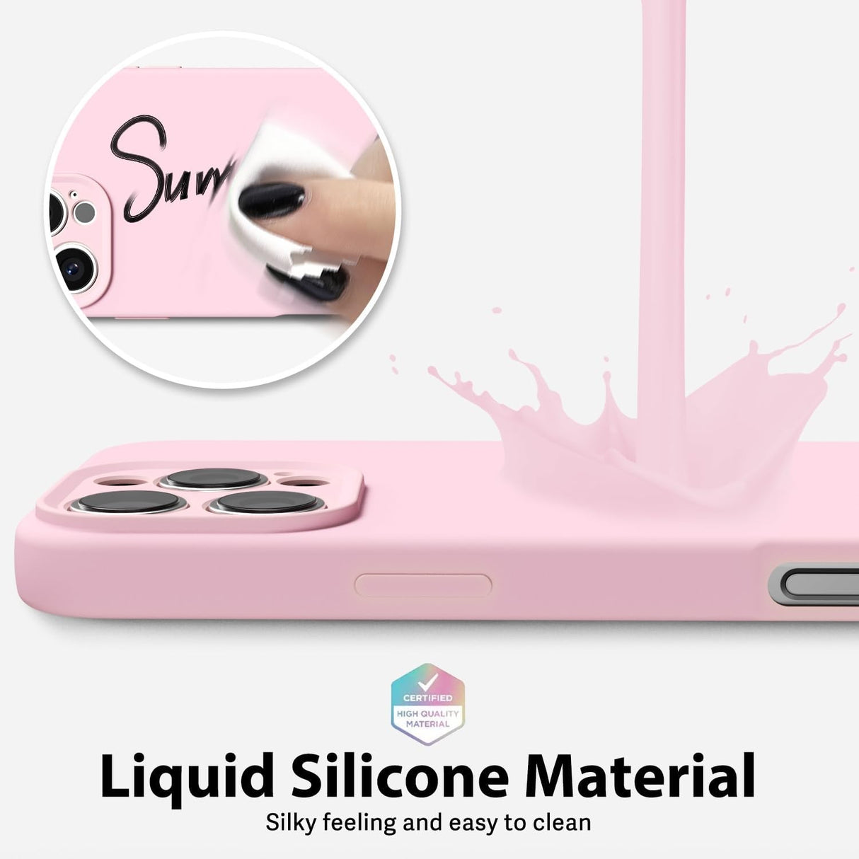 Husa de Protectie Matte TPU, Vivimall, pentru Realme C53, Protectie Camera, Antisoc, Antizgariere, Antialunecare, Acoperire Completa, Roz - vivimall.ro