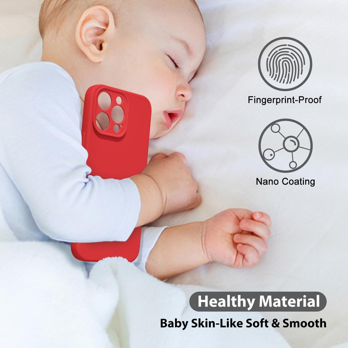 Husa de Protectie Matte TPU, Flippy, pentru Realme C53, Protectie Camera, Antisoc, Antizgariere, Antialunecare, Acoperire Completa, Rosu - vivimall.ro