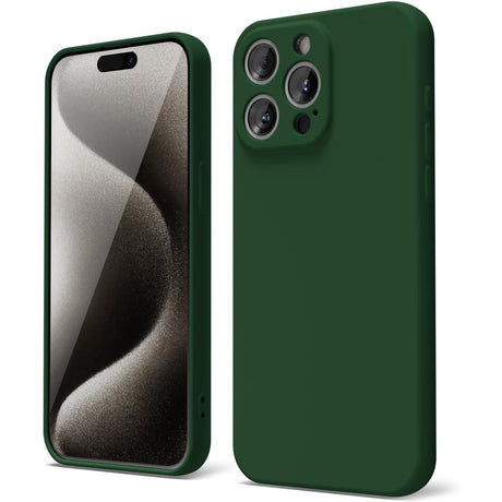 Husă Matte TPU verde pentru Realme C53, vedere frontală, protecție completă antisoc și antizgâriere