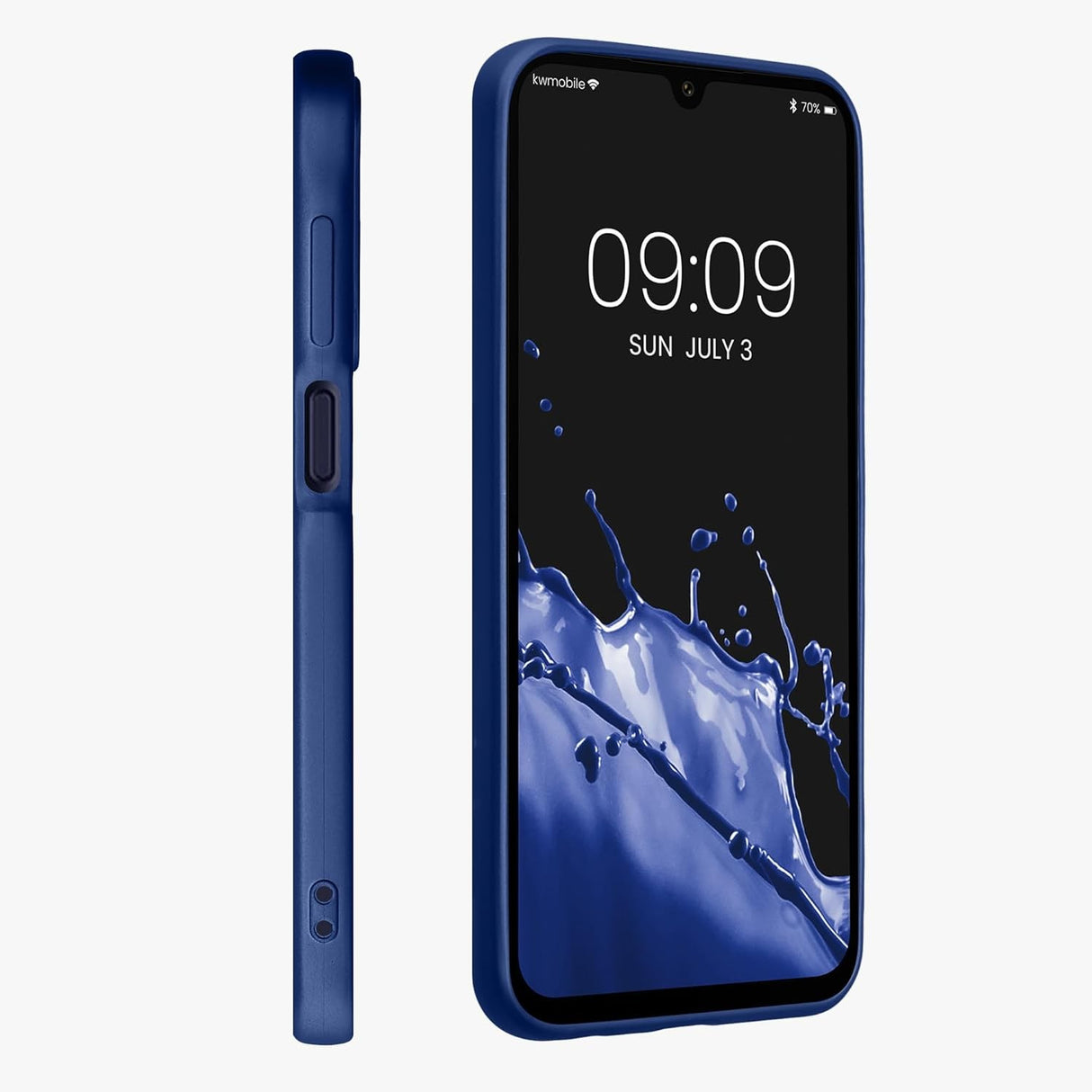 Husa de Protectie Matte TPU, Vivimall, pentru Samsung Galaxy A35 5G, Protectie Camera, Antisoc, Antizgariere, Antialunecare, Acoperire Completa, Albastru - vivimall.ro