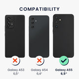 Husa de Protectie Matte TPU, Vivimall, pentru Samsung Galaxy A55 5G, Protectie Camera, Antisoc, Antizgariere, Antialunecare, Acoperire Completa, Negru - vivimall.ro