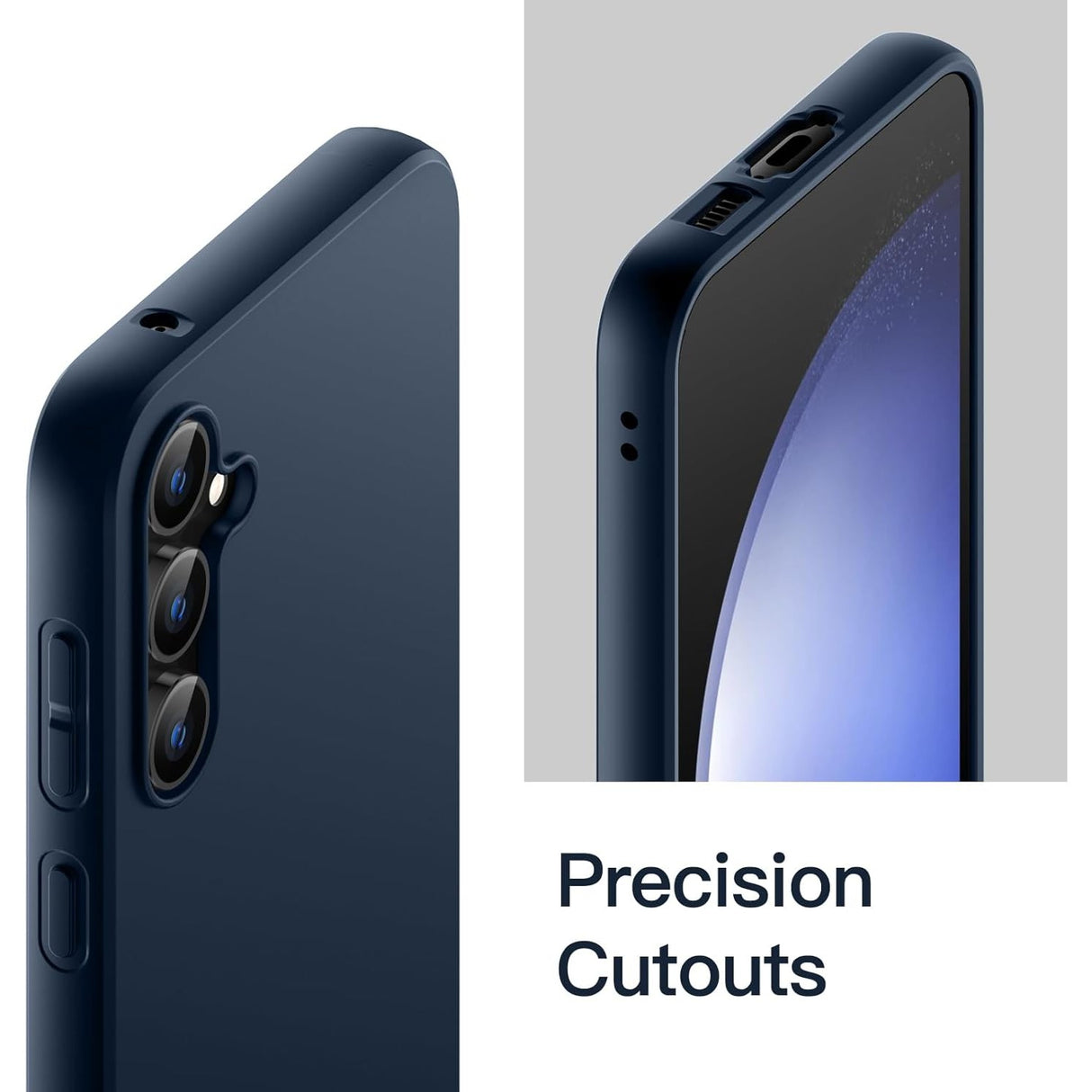 Husa de Protectie Matte TPU, Vivimall, pentru Samsung Galaxy S23 FE 5G, Protectie Camera, Antisoc, Antizgariere, Antialunecare, Acoperire Completa, Albastru - vivimall.ro