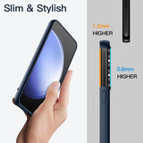 Husa de Protectie Matte TPU, Vivimall, pentru Samsung Galaxy S23 FE 5G, Protectie Camera, Antisoc, Antizgariere, Antialunecare, Acoperire Completa, Albastru - vivimall.ro