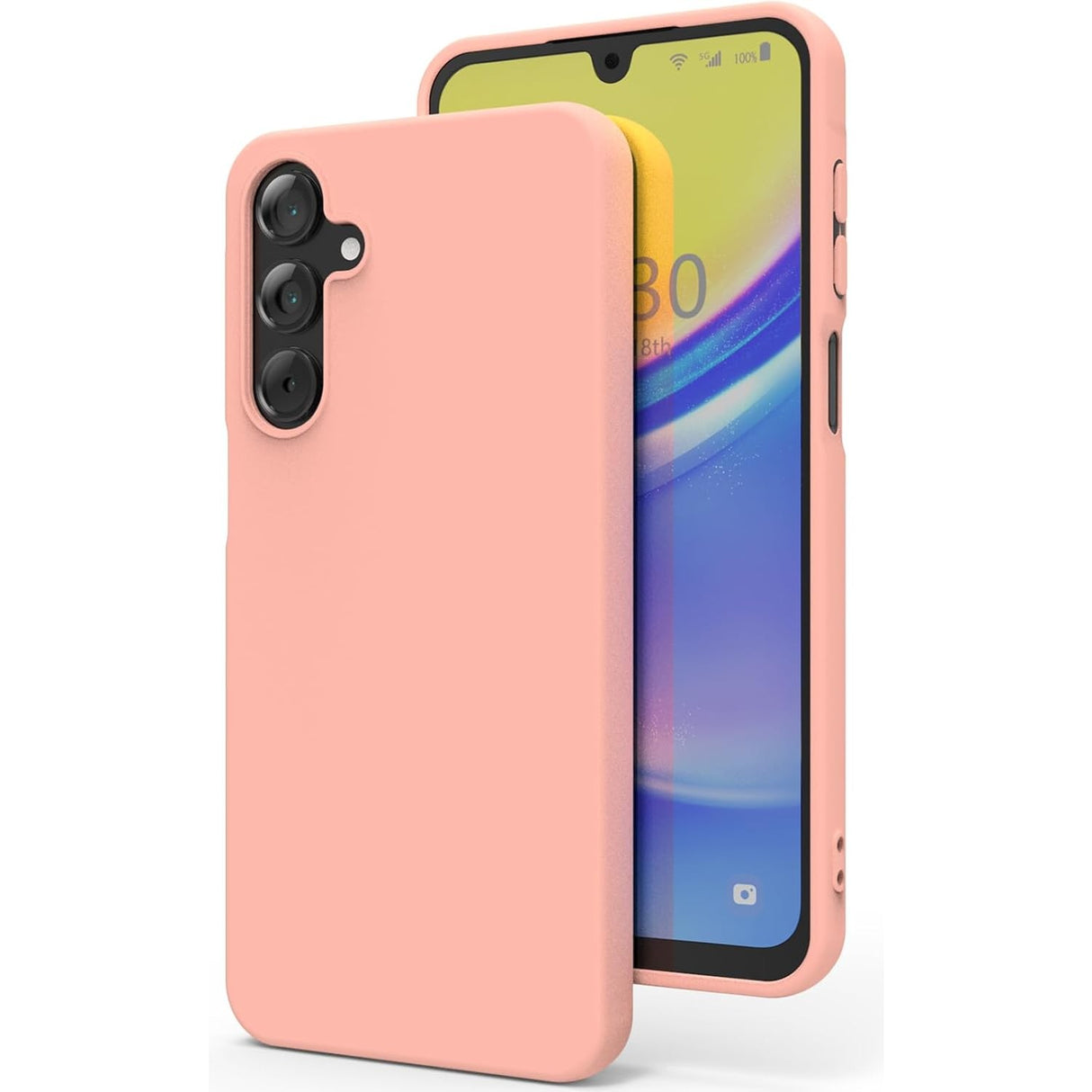 Husa de Protectie Matte TPU, Vivimall, pentru Samsung Galaxy S23 FE 5G, Protectie Camera, Antisoc, Antizgariere, Antialunecare, Acoperire Completa, Roz - vivimall.ro