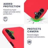 Husa de Protectie Matte TPU, Vivimall, pentru Samsung Galaxy S24 FE, Protectie Camera, Antisoc, Antizgariere, Antialunecare, Acoperire Completa, Rosu - vivimall.ro