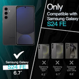 Husa de Protectie Matte TPU, Vivimall, pentru Samsung Galaxy S24 FE, Protectie Camera, Antisoc, Antizgariere, Antialunecare, Acoperire Completa, Negru - vivimall.ro