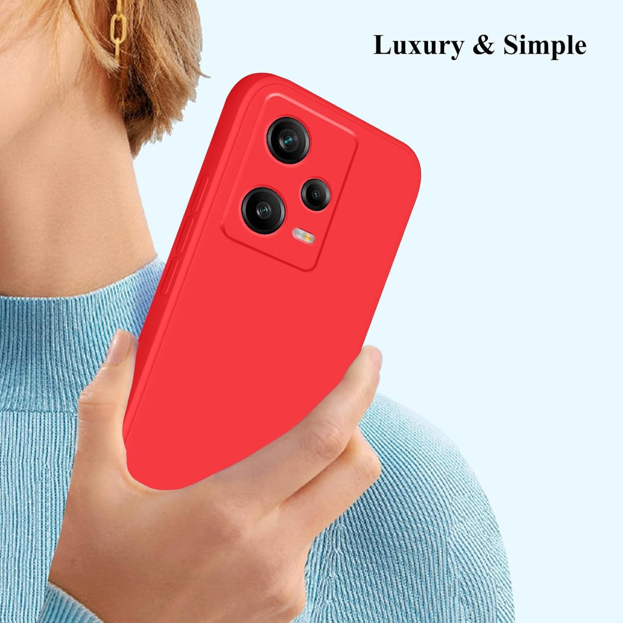 Husa de Protectie Matte TPU, Vivimall, pentru Xiaomi Redmi 12 Pro, Protectie Camera, Antisoc, Antizgariere, Antialunecare, Acoperire Completa, Rosu - vivimall.ro