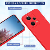 Husa de Protectie Matte TPU, Vivimall, pentru Xiaomi Redmi 12 Pro, Protectie Camera, Antisoc, Antizgariere, Antialunecare, Acoperire Completa, Rosu - vivimall.ro