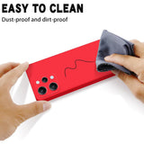 Husa de Protectie Matte TPU, Vivimall, pentru Xiaomi Redmi 12, Protectie Camera, Antisoc, Antizgariere, Antialunecare, Acoperire Completa, Rosu - vivimall.ro