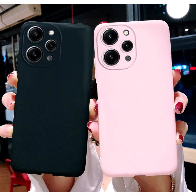 Husa de Protectie Matte TPU, Vivimall, pentru Xiaomi Redmi 12, Protectie Camera, Antisoc, Antizgariere, Antialunecare, Acoperire Completa, Roz - vivimall.ro