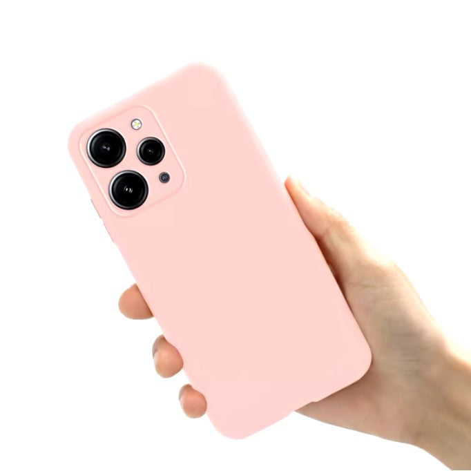 Husa de Protectie Matte TPU, Vivimall, pentru Xiaomi Redmi 12, Protectie Camera, Antisoc, Antizgariere, Antialunecare, Acoperire Completa, Roz - vivimall.ro