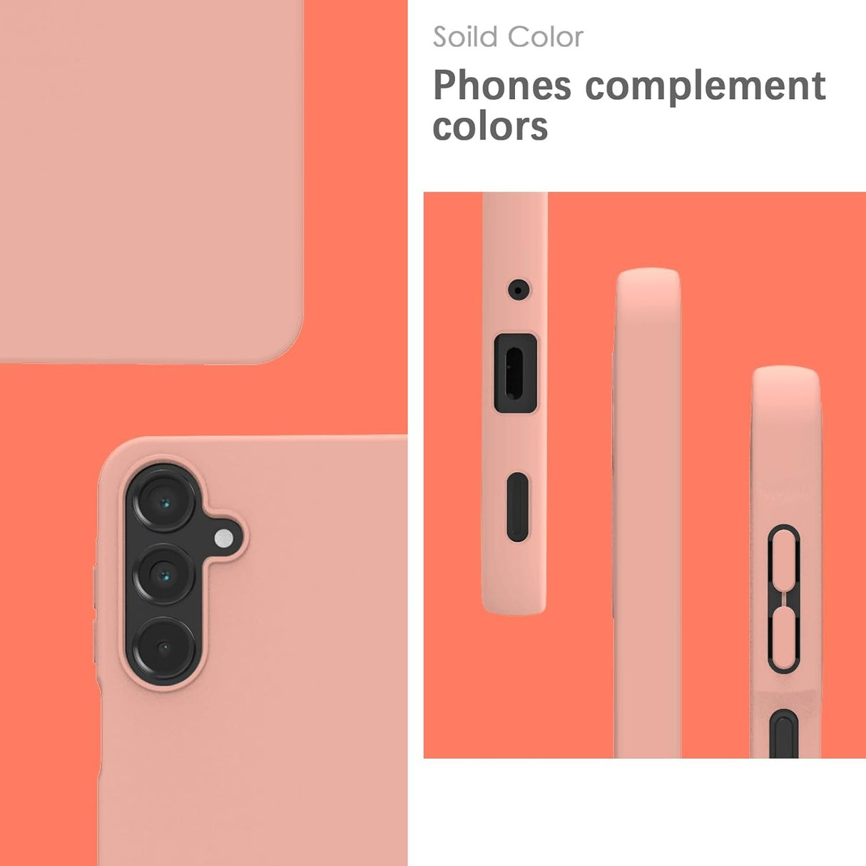 Husa de Protectie Matte TPU, Vivimall, pentru Xiaomi Redmi 13C, Protectie Camera, Antisoc, Antizgariere, Antialunecare, Acoperire Completa, Roz - vivimall.ro