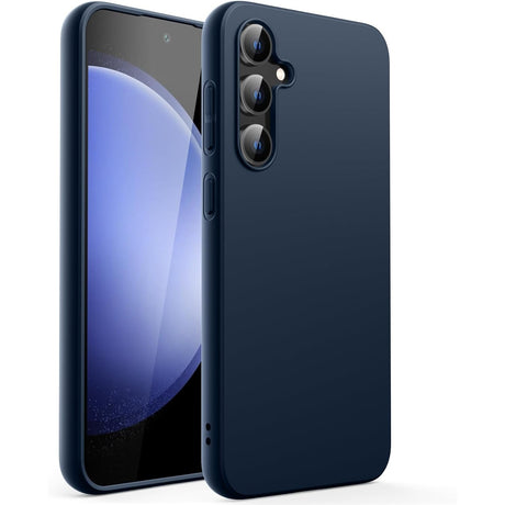 Husă TPU Matte albastră pentru Xiaomi Redmi 13C, vedere frontală, protecție completă spate și laterale
