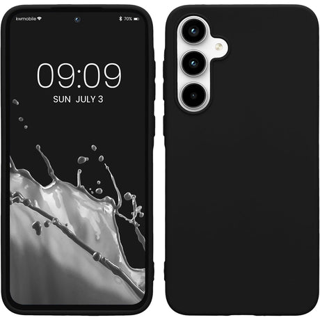 Husă Matte TPU neagră pentru Xiaomi Redmi Note 12 5G, vedere frontală, design slim antisoc