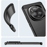 Husa de Protectie pentru Honor Magic 6 Pro, Vivimall, Protectie 360, din TPU cu element de Carbon, Anti Alunecare, 1.8 mm, Negru - vivimall.ro
