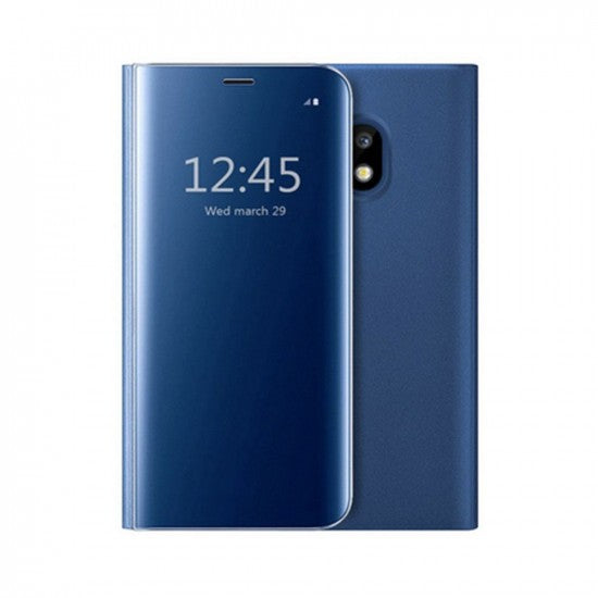 Husa de protectie pentru Huawei Mate 20 Lite Flip Cover Oglinda Albastru - vivimall.ro
