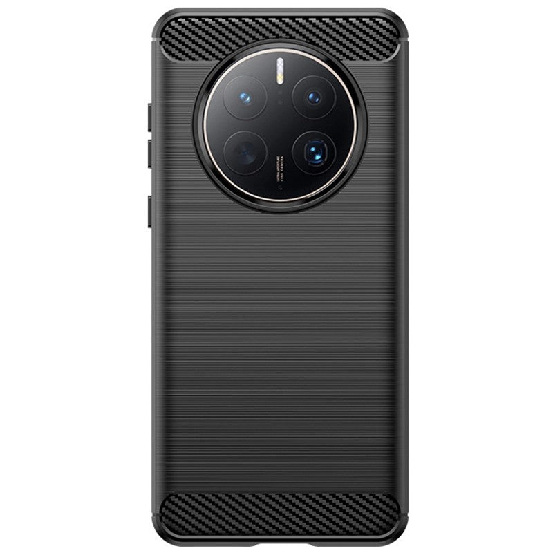 Husa de Protectie pentru Huawei Mate 50 Pro, Vivimall, Protectie 360, din TPU cu element de Carbon, Anti Alunecare, 1.8 mm, Negru - vivimall.ro