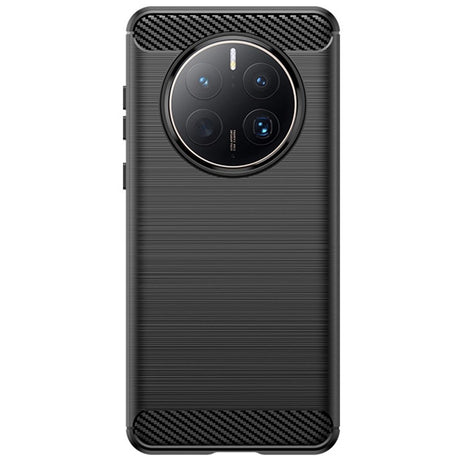 Husa de Protectie pentru Huawei Mate 50 Pro, Vivimall, Protectie 360, din TPU cu element de Carbon, Anti Alunecare, 1.8 mm, Negru - vivimall.ro