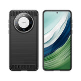 Husa de Protectie pentru Huawei Mate 60 Pro, Vivimall, Protectie 360, din TPU cu element de Carbon, Anti Alunecare, 1.8 mm, Negru - vivimall.ro