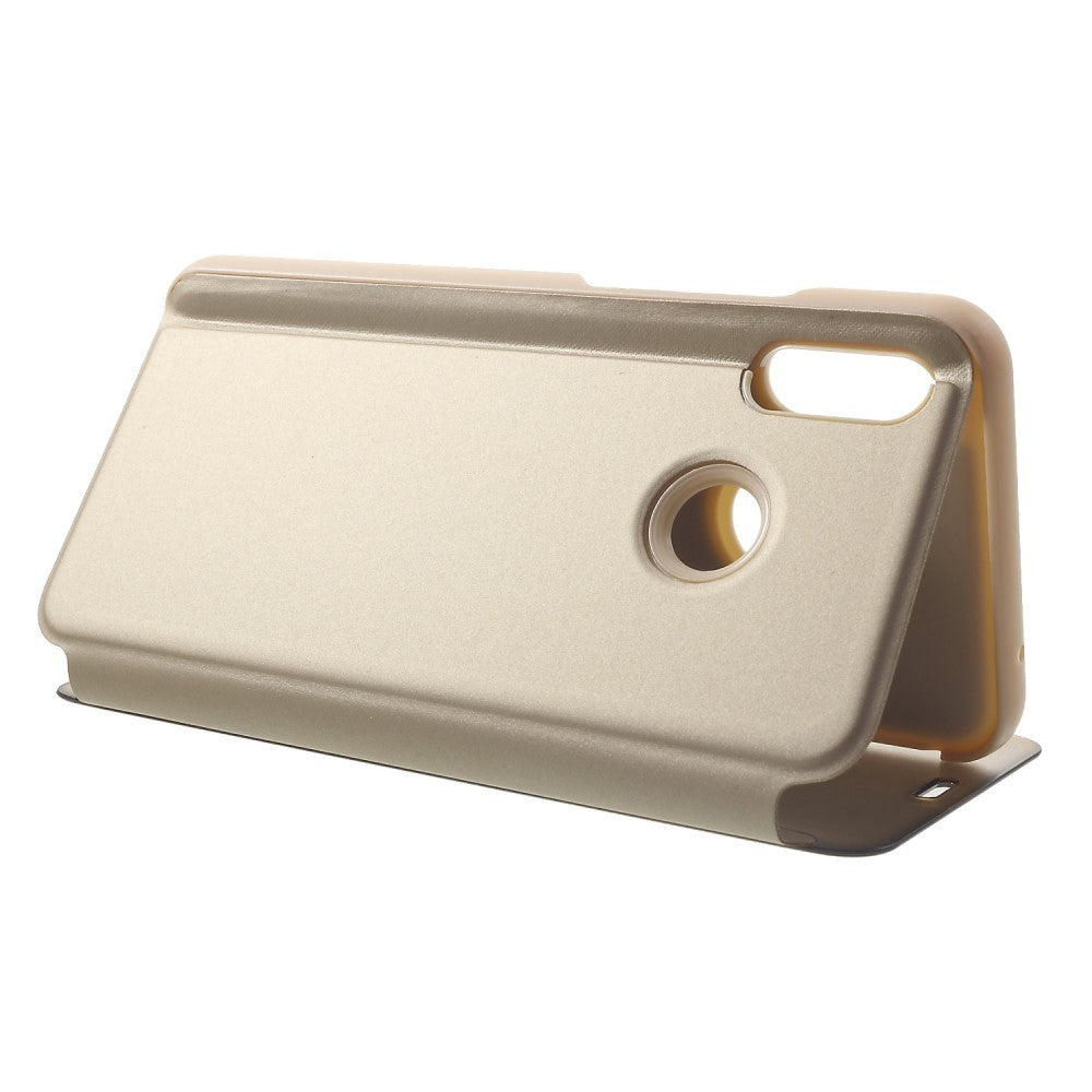 Husa de protectie pentru Huawei P Smart Flip Cover Oglinda Auriu - vivimall.ro
